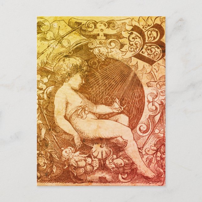 Träumender Engel Postkarte (Vorderseite)