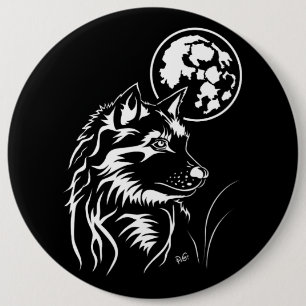 Träumender Wolf Button