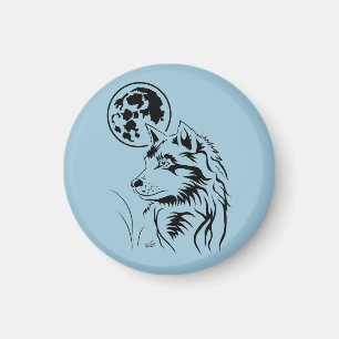 Träumender Wolf Magnet