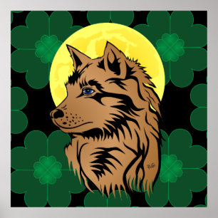 träumender Wolfswelpe Poster