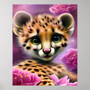Träumendes Baby Gepard Poster