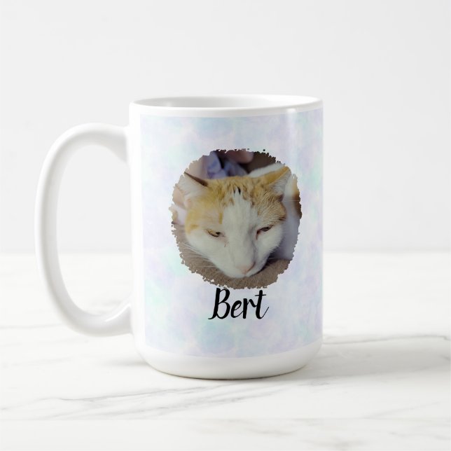 Träumendes blaues Foto Kaffeetasse (Links)