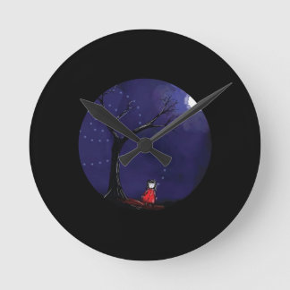 Träumendes Mädchen-Uhr Runde Wanduhr