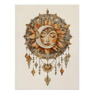 Träumer des goldenen Sonnenangesichts Poster