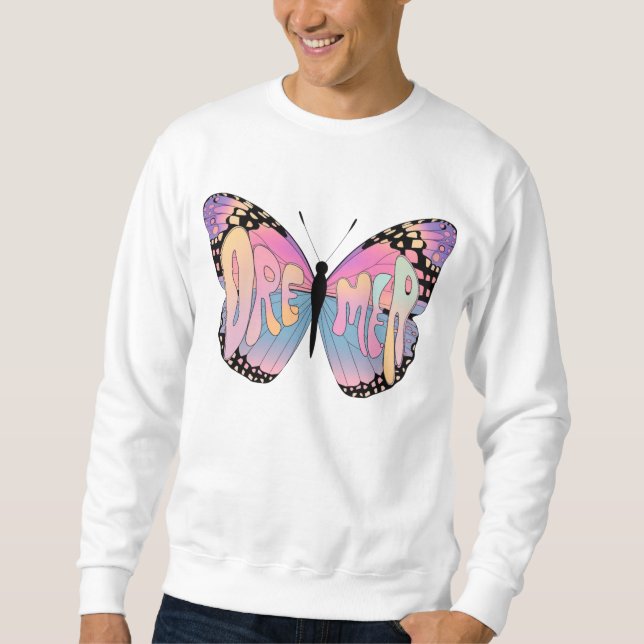 Träumer Schmetterling Vibes Sweatshirt (Vorderseite)