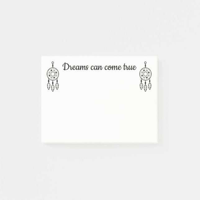 Träumer Traumfänger Boho Stammes- Native American Post-it Klebezettel (Vorderseite)