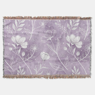 Träumerisch Lavendel Blumen Wurfdecke Decke