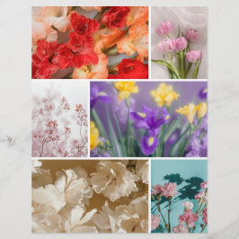 Träumerische Blumen Scrapbook Ausschneidepapier