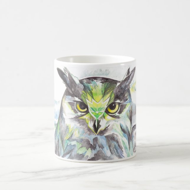 Träumerische Eulenkaffee-Tasse Kaffeetasse (Mittel)