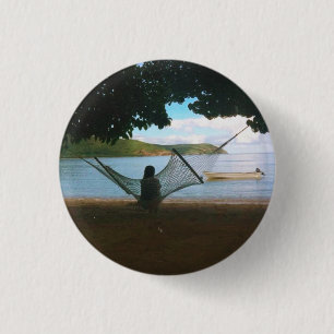 Träumerische Fidschi-Strandlandschaft Button