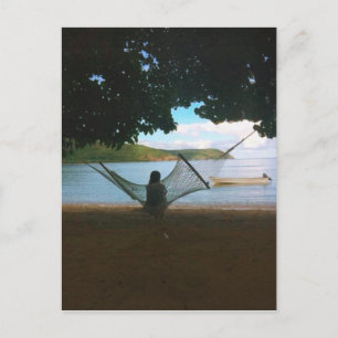 Träumerische Fidschi-Strandlandschaft Postkarte