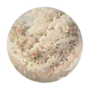 Träumerische florale Wolken Kirschblüte Schneidebrett