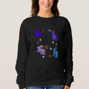 Träumerische Galaxy-Kaninchen Sweatshirt