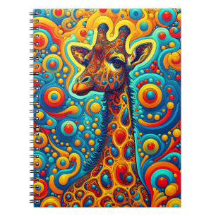 Träumerische Giraffe – Safari-Muster Notizblock