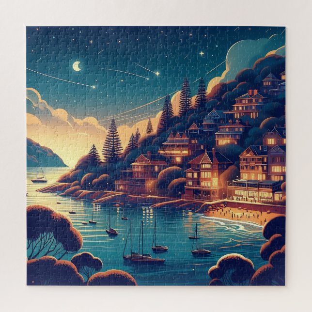 Träumerische Küsten Nacht (Vertikal)