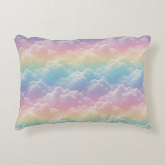 🌈 Träumerische Pastell-Regenbogen-Wolken-Himmel-S Dekokissen