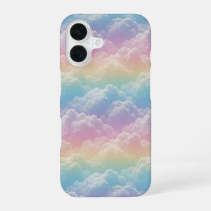 🌈 Träumerische Pastell-Regenbogen-Wolken-Himmel-S iPhone 16 Hülle