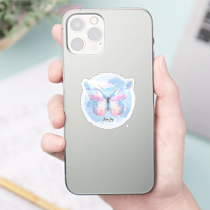 Träumerische Pastell-Schmetterlings-Sticker Sanf Aufkleber