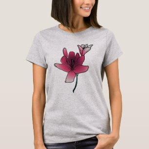 Träumerische rosa Lilien T-Shirt