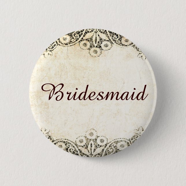 Träumerische rustikale Vintage Spitze Button (Vorderseite)