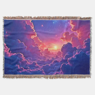 Träumerische Wolken: Himmlische Sonnenuntergangs-M Decke