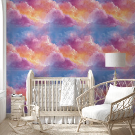 Träumerische Wolken Lebendiges Rosa Blau Himmel Ki Tapete