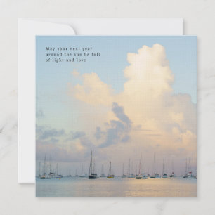 Träumerische Wolken und Boote, Ozean-Ästhetik, Beg Karte