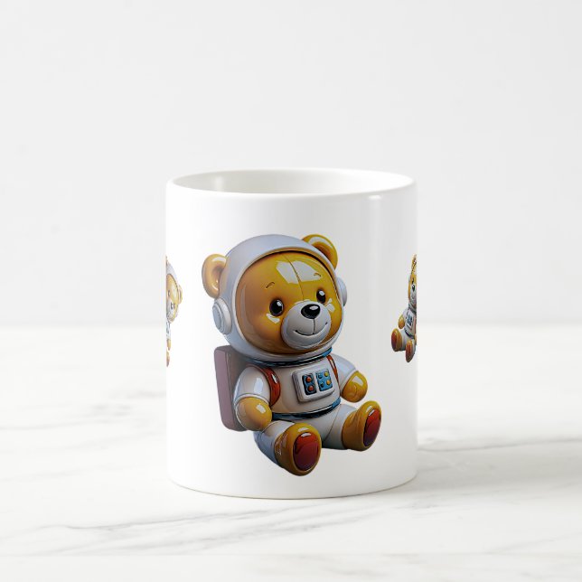 Träumerischer Astronaut-Teddy Kaffeetasse (Mittel)