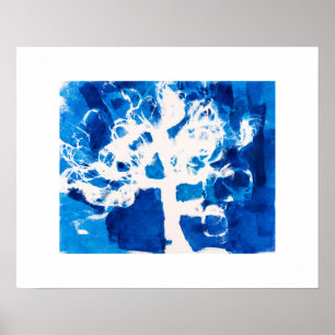 Träumerischer blauer Baum Poster