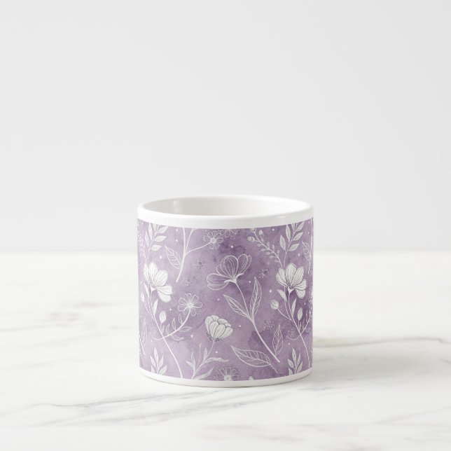 Träumerischer Blumen-Spezialbecher – Kunst mit ein Espressotasse (Vorderseite)