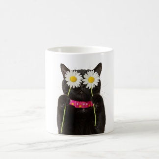 Träumerischer Blumenkatzenbecher Kaffeetasse