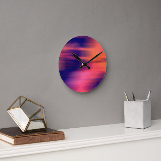 Träumerischer Pastell-Aura-Gradient-Unschärfe-Abst Runde Wanduhr