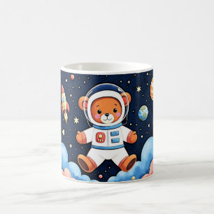 Träumerischer Weltraum-Teddy Kaffeetasse