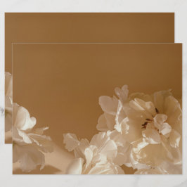Träumerisches beiges Blumen Scrapbook Papier