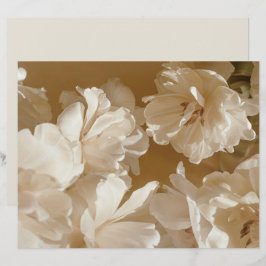Träumerisches beiges Blumen Scrapbook Papier