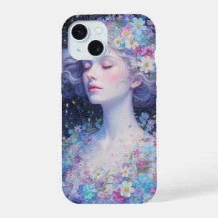 Träumerisches florales Porträt iPhone-Hülle iPhone 15 Hülle