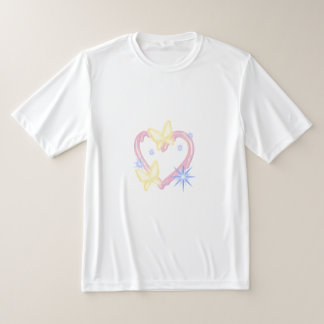 Träumerisches Schmetterling- und Herz-Ästhetik-Gra T-Shirt