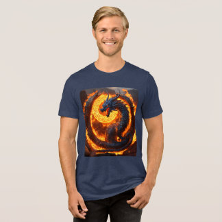 Träumerisches Wasserfarben-Drachen-T-Shirt Tri-Blend Shirt