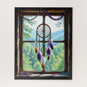 Traumfänger im Fenster   Boho-Kunst