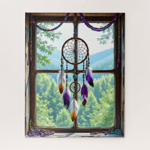 Traumfänger im Fenster   Boho-Kunst