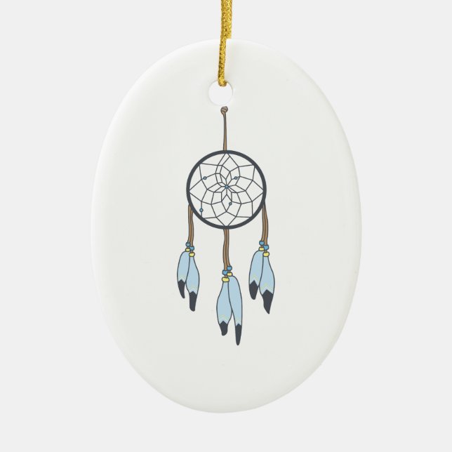 Traumfänger Keramikornament (Vorne)