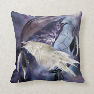Traumfänger - Raben-Geist-Kunst-Designer-Kissen Kissen