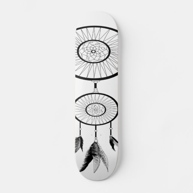 TRAUMfänger SCHWARZWEISS Skateboard (Vorderseite)