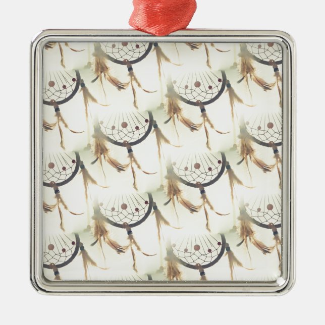 Traumfänger Silbernes Ornament (Vorne)