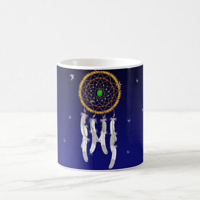 Traumfänger--Smaragd Kaffeetasse (Mittel)