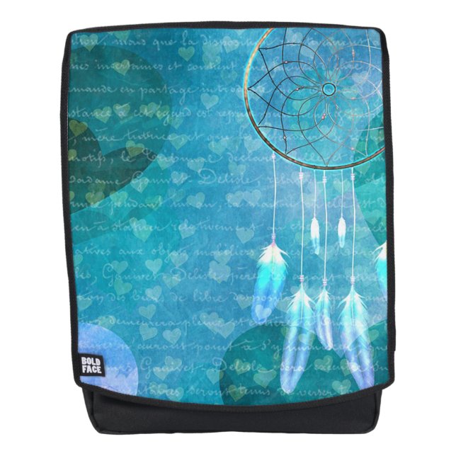 Traumfänger und Herz Rucksack (Vorderseite)