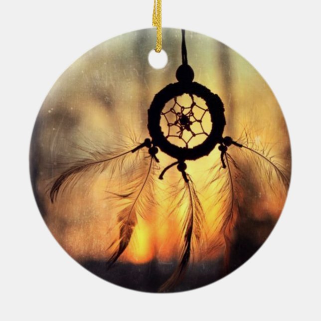 Traumfänger-viel Glück-Charme-hängende Verzierung Keramik Ornament (Hinten)