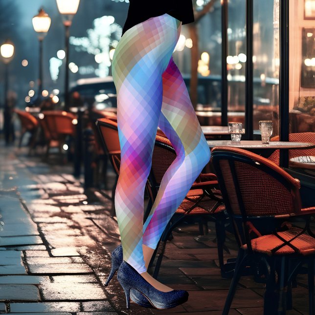 Traumglas Schachtelhalle Leggings (Modern design leggings featuring a geometrical glass pattern in unique and vibrant colors)