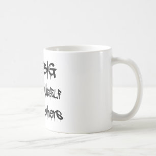 Traumgroße schaffen sich inspirieren schwarze kaffeetasse