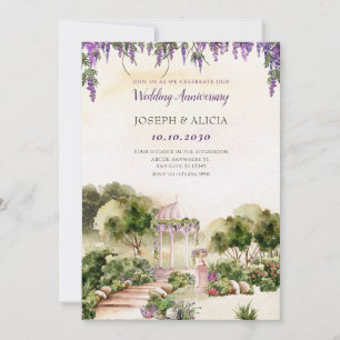 Traumgrüner Garten elegantes Hochzeitstag Einladung